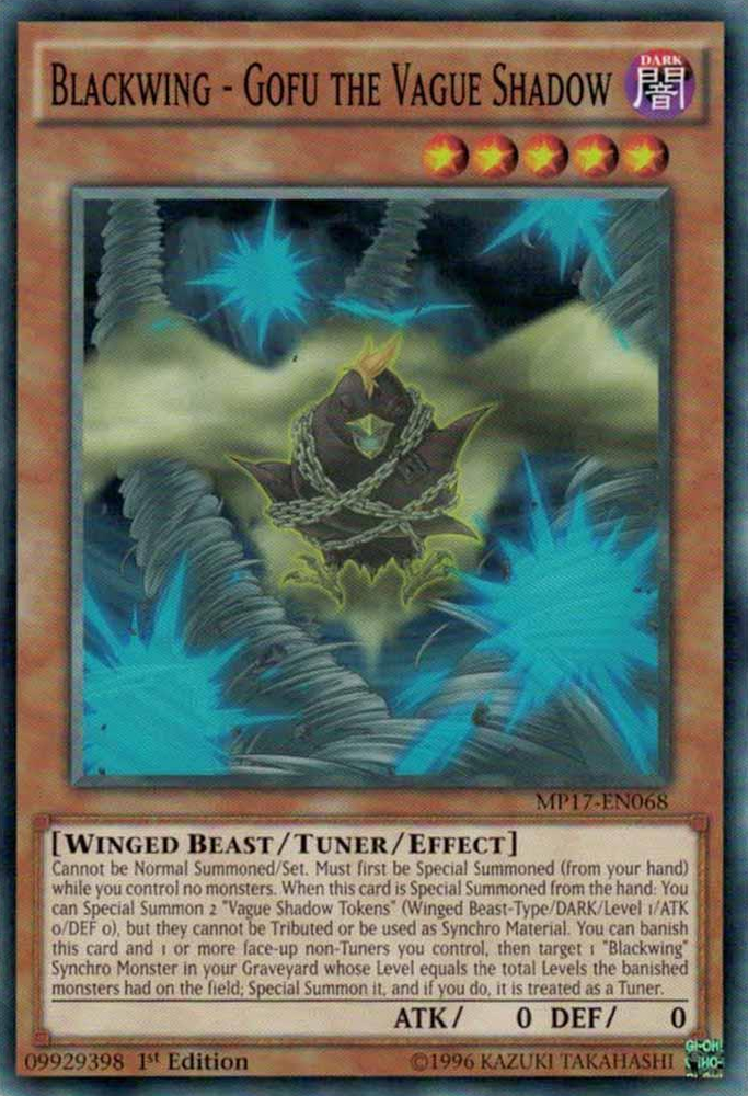 Blackwing - Gofu the Vague Shadow [MP17-EN068] Common Yu-Gi-Oh!