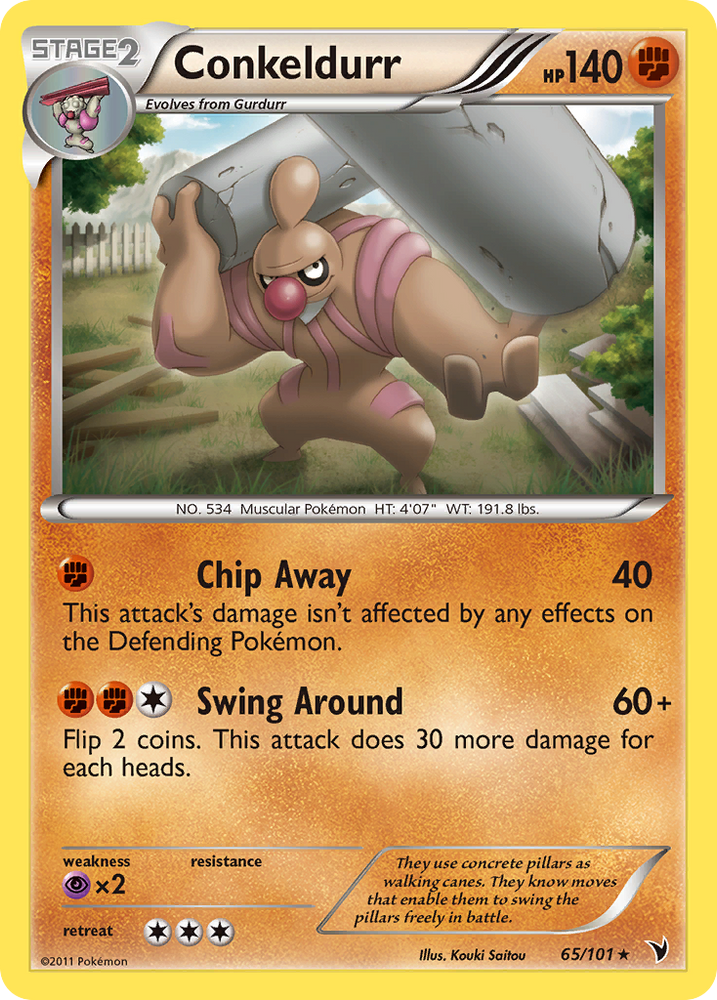 Conkeldurr (65/101) [Black & White: Noble Victories] Pokémon