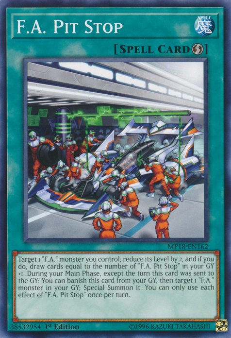 F.A. Pit Stop [MP18-EN162] Common Yu-Gi-Oh!