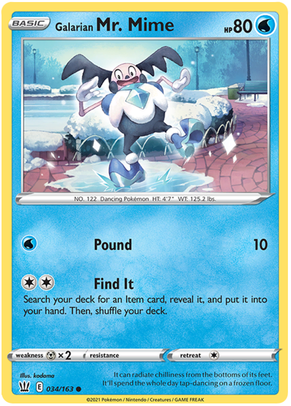 Galarian Mr. Mime (034/163) [Sword & Shield: Battle Styles] Pokémon