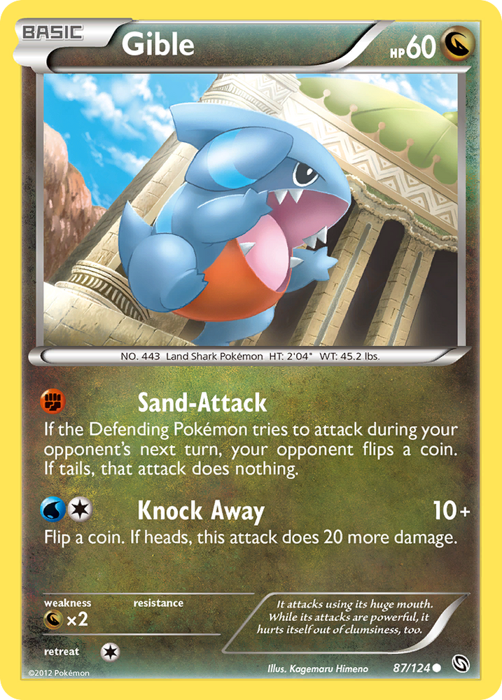 Gible (87/124) [Black & White: Dragons Exalted] Pokémon