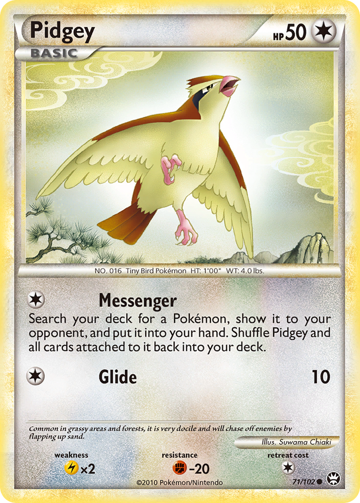 Pidgey (71/102) [HeartGold & SoulSilver: Triumphant] Pokémon
