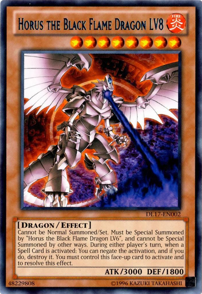 Horus the Black Flame Dragon LV8 (Blue) [DL17-EN002] Rare Yu-Gi-Oh!