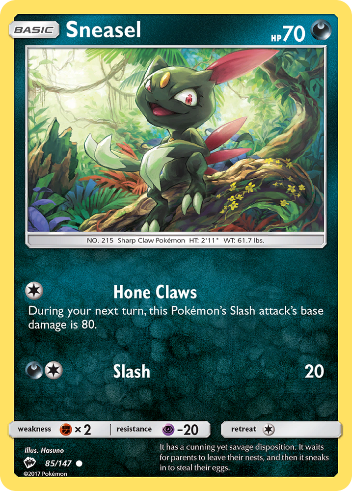 Sneasel (85/147) [Sun & Moon: Burning Shadows] Pokémon