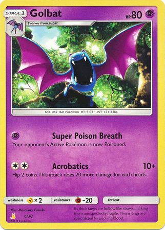 Golbat (6/30) [Sun & Moon: Trainer Kit - Alolan Raichu] Pokémon