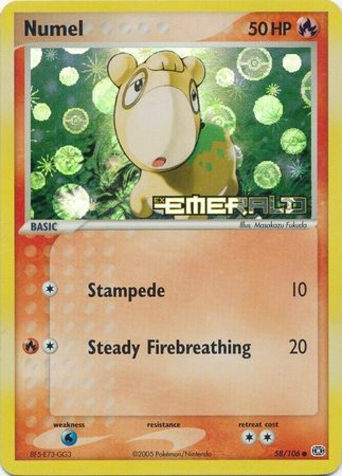 Numel (58/106) (Stamped) [EX: Emerald] Pokémon