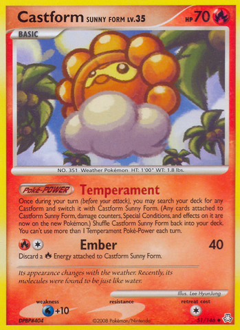 Castform Sunny Form (51/146) [Diamond & Pearl: Legends Awakened] Pokémon