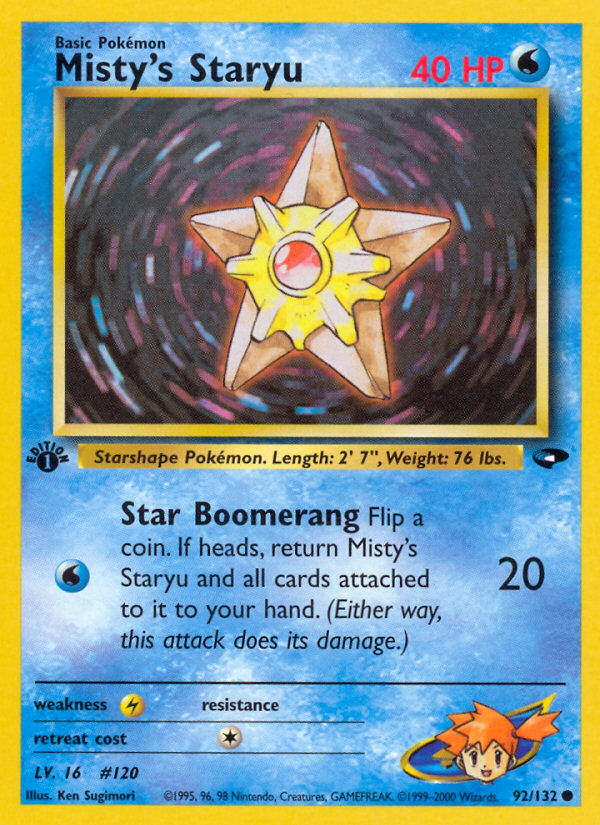 Misty's Staryu (92/132) [Gym Challenge 1st Edition] Pokémon