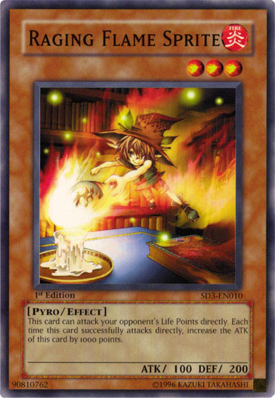 Raging Flame Sprite [SD3-EN010] Common Yu-Gi-Oh!