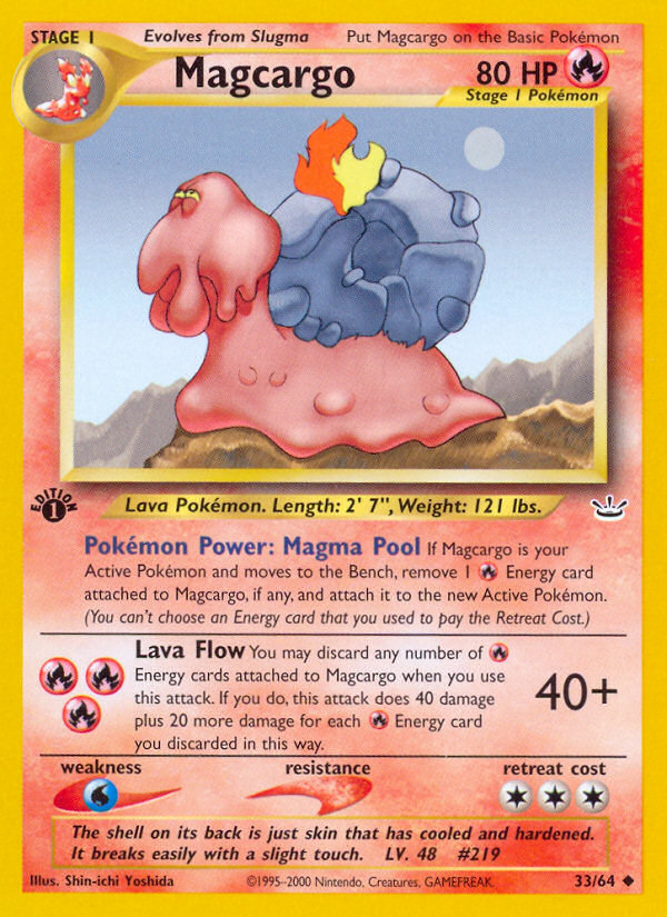 Magcargo (33/64) [Neo Revelation 1st Edition] Pokémon