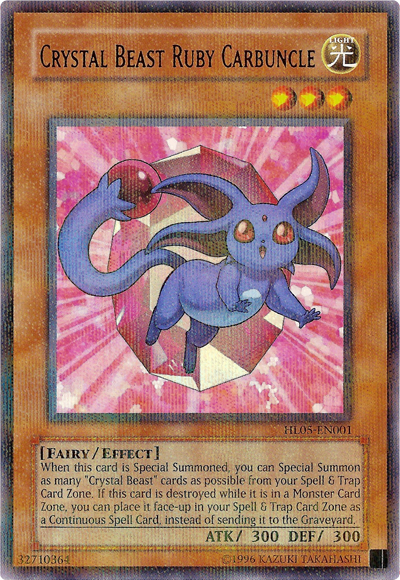 Crystal Beast Ruby Carbuncle [HL05-EN001] Parallel Rare Yu-Gi-Oh!