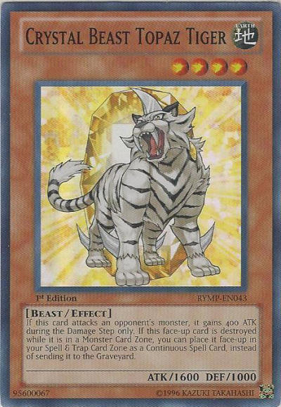 Crystal Beast Topaz Tiger [RYMP-EN043] Super Rare Yu-Gi-Oh!