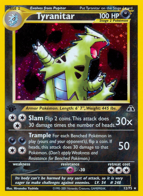Tyranitar (12/75) [Neo Discovery 1st Edition] Pokémon