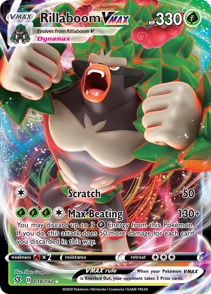 Rillaboom VMAX (018/192) [Sword & Shield: Rebel Clash] Pokémon