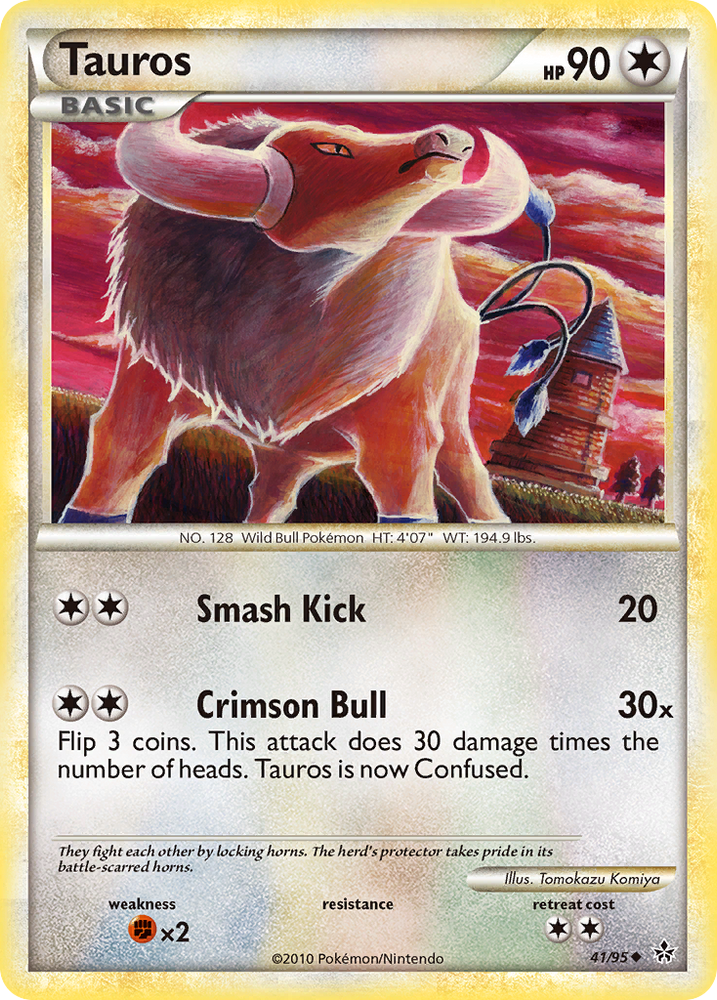 Tauros (41/95) [HeartGold & SoulSilver: Unleashed] Pokémon