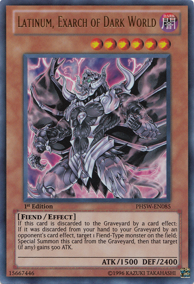Latinum, Exarch of Dark World [PHSW-EN085] Ultra Rare Yu-Gi-Oh!