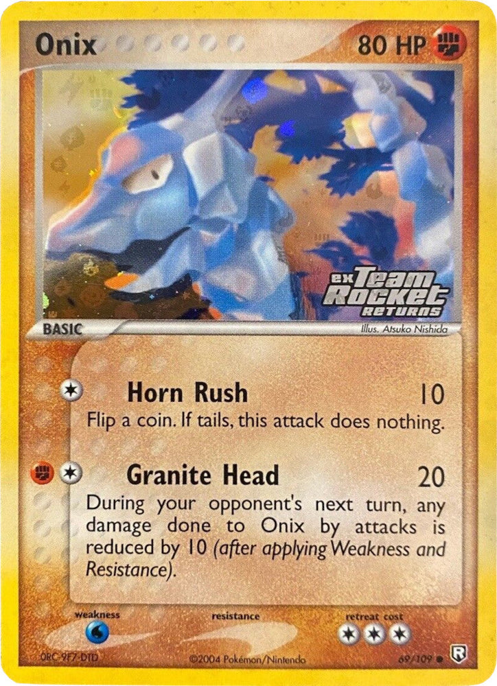 Onix (69/109) (Stamped) [EX: Team Rocket Returns] Pokémon
