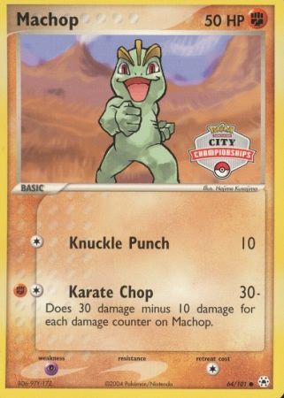 Machop (64/101) (City Championship Promo) [EX: Hidden Legends] Pokémon