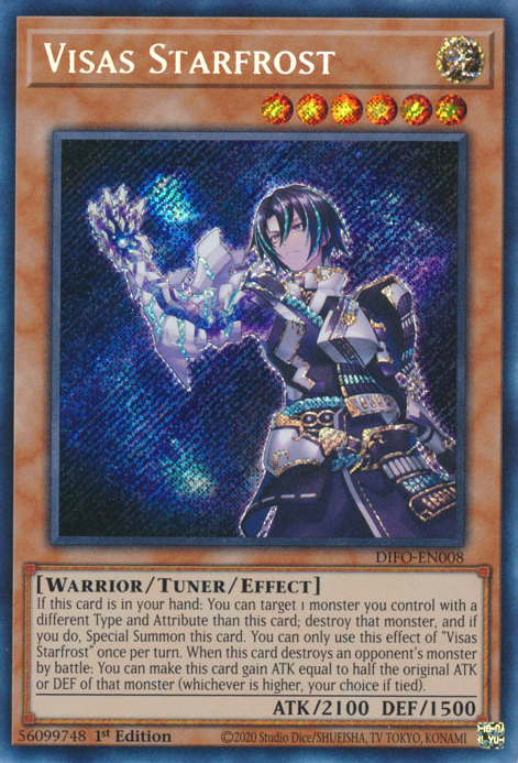Visas Starfrost [DIFO-EN008] Secret Rare Yu-Gi-Oh!