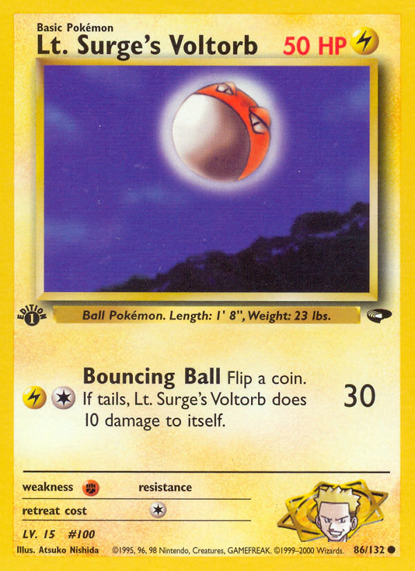 Lt. Surge's Voltorb (86/132) [Gym Challenge 1st Edition] Pokémon