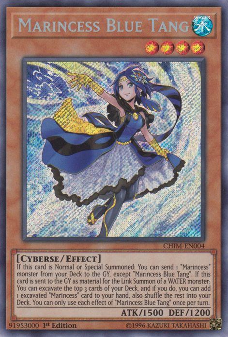 Marincess Blue Tang [CHIM-EN004] Secret Rare Yu-Gi-Oh!