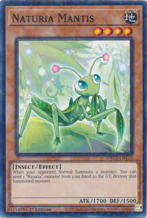 Naturia Mantis (Duel Terminal) [HAC1-EN113] Common Yu-Gi-Oh!