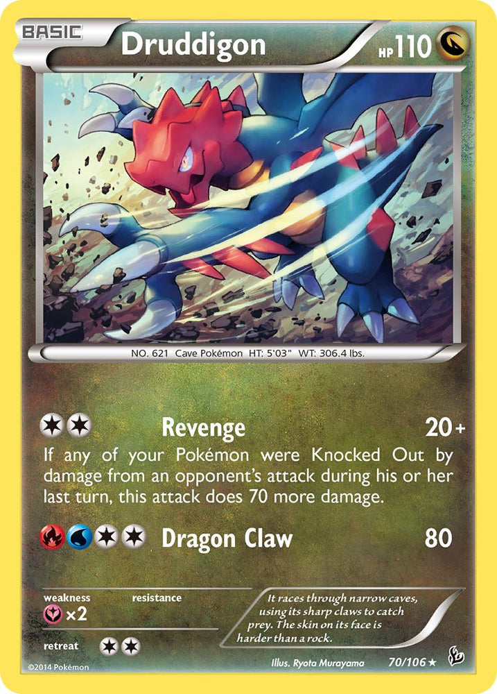 Druddigon (70/106) (Cosmos Holo) (Blister Exclusive) [XY: Flashfire] Pokémon
