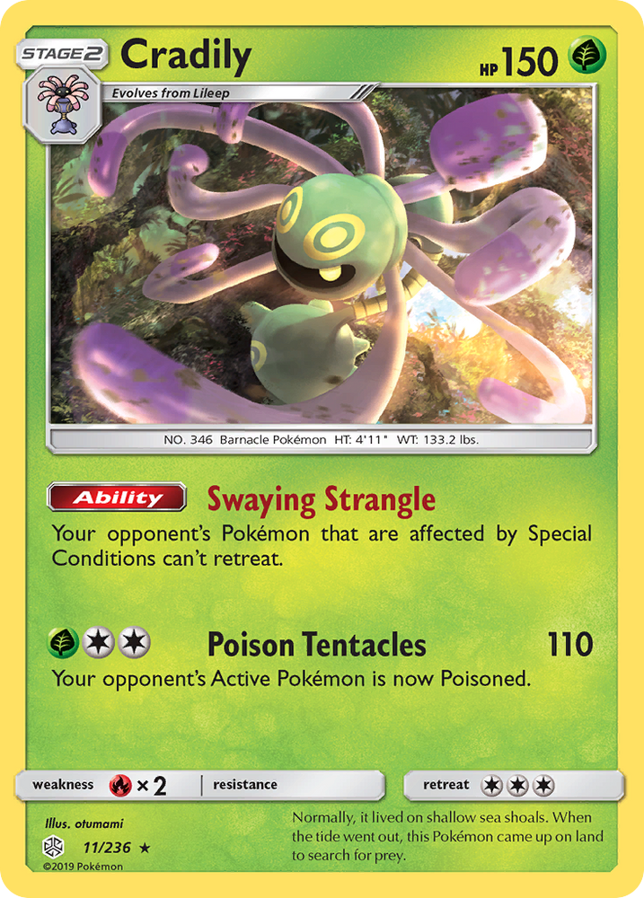 Cradily (11/236) [Sun & Moon: Cosmic Eclipse] Pokémon