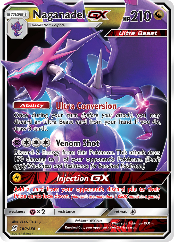 Naganadel GX (160/236) [Sun & Moon: Unified Minds] Pokémon
