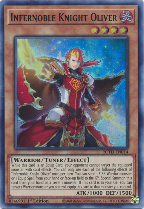Infernoble Knight Oliver [ROTD-EN014] Super Rare Yu-Gi-Oh!