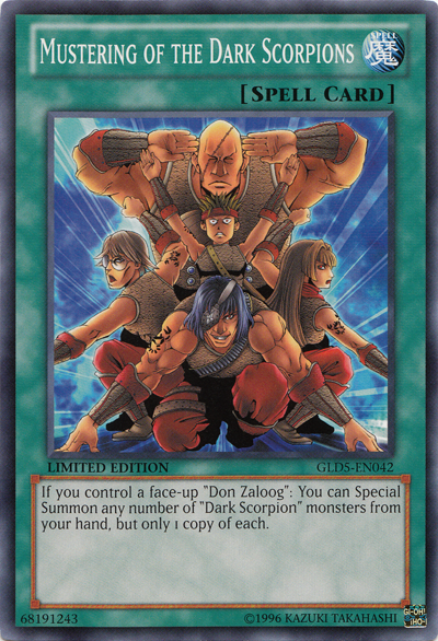 Mustering of the Dark Scorpions [GLD5-EN042] Common Yu-Gi-Oh!