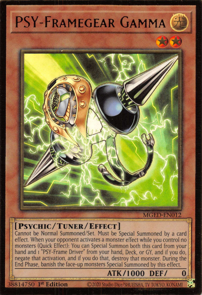 PSY-Framegear Gamma [MGED-EN012] Gold Rare Yu-Gi-Oh!