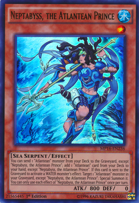 Neptabyss, the Atlantean Prince [MP16-EN236] Ultra Rare Yu-Gi-Oh!