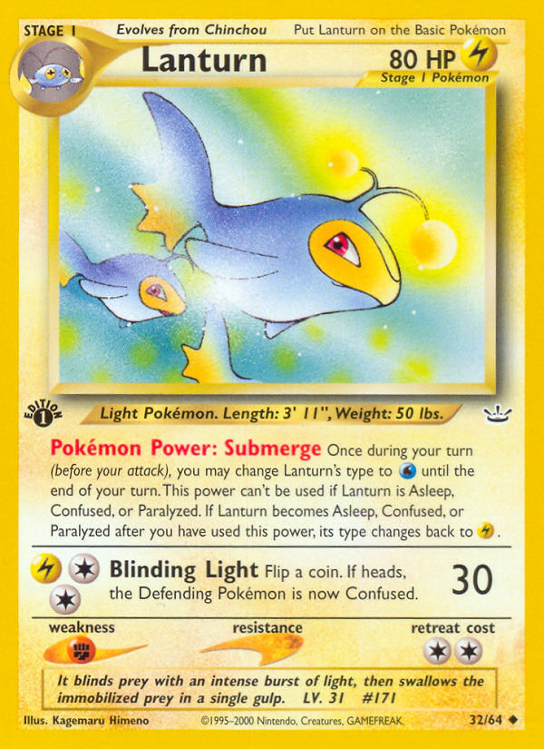 Lanturn (32/64) [Neo Revelation 1st Edition] Pokémon