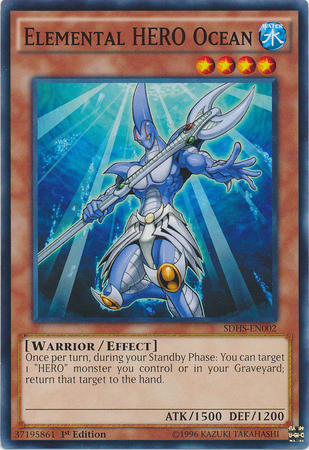 Elemental Hero Ocean [SDHS-EN002] Common - Yugioh Cards For Your TCG Needs!