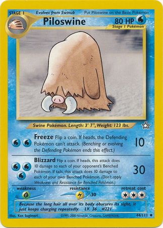 Piloswine (44/111) [Neo Genesis Unlimited] Pokémon