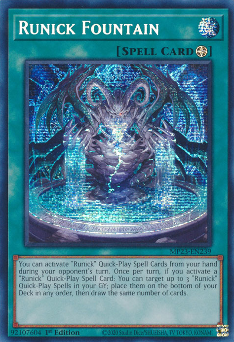 Runick Fountain [MP23-EN239] Prismatic Secret Rare Yu-Gi-Oh!