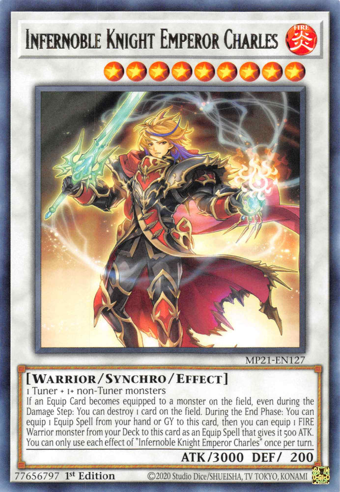 Infernoble Knight Emperor Charles [MP21-EN127] Rare Yu-Gi-Oh!