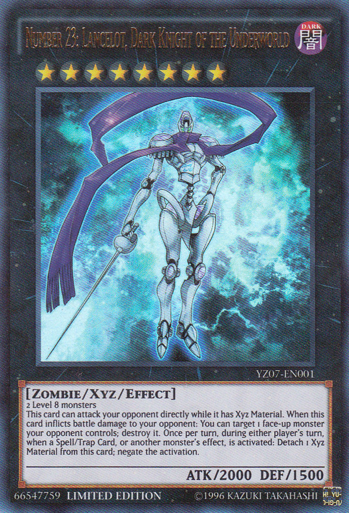 Number 23: Lancelot, Dark Knight of the Underworld [YZ07-EN001] Ultra Rare Yu-Gi-Oh!