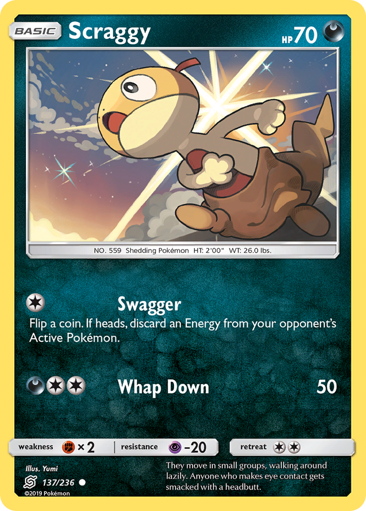 Scraggy (137/236) [Sun & Moon: Unified Minds] Pokémon