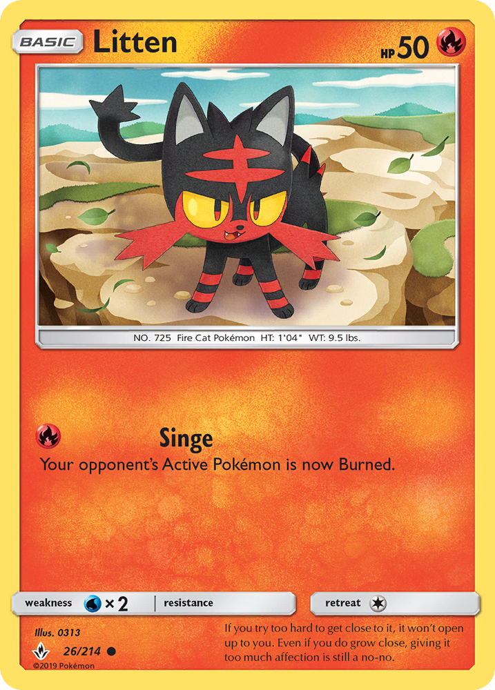 Litten (26/214) [Sun & Moon: Unbroken Bonds] Pokémon