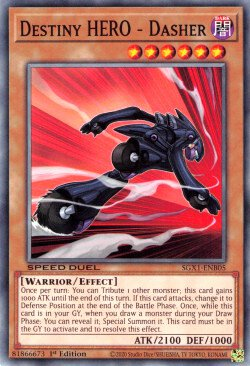 Destiny HERO - Dasher [SGX1-ENB05] Common Yu-Gi-Oh!