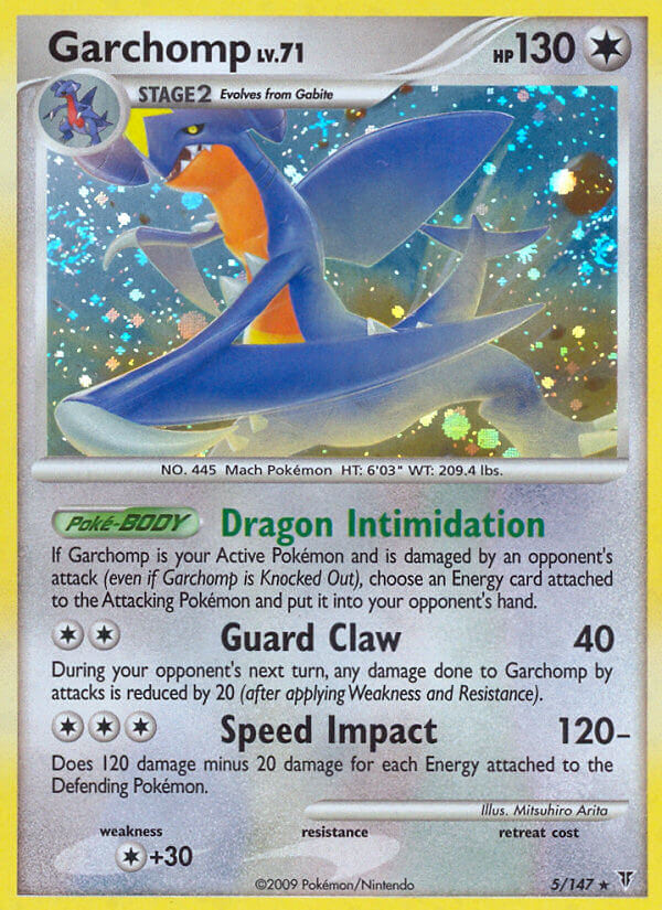 Garchomp (5/147) (Cracked Ice Holo) (Theme Deck Exclusive) [Platinum: Supreme Victors] Pokémon