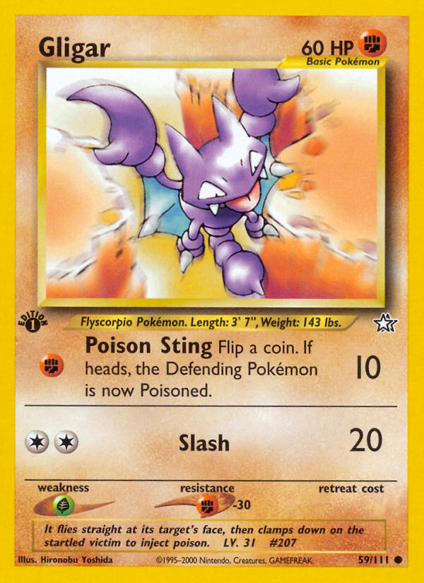 Gligar (59/111) [Neo Genesis 1st Edition] Pokémon