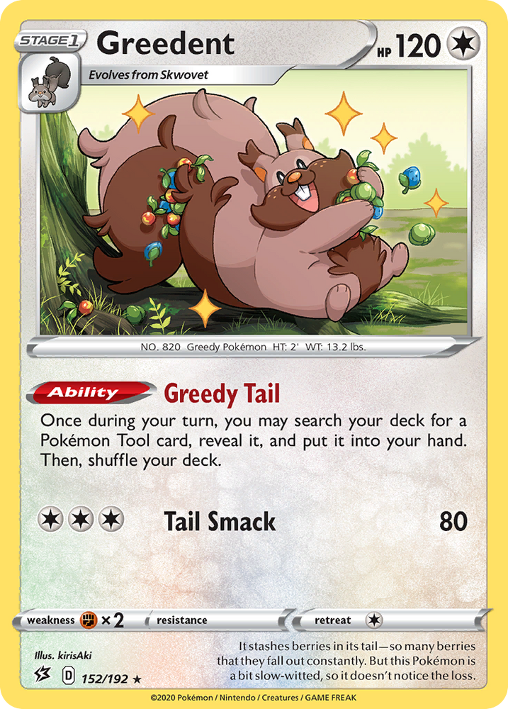 Greedent (152/192) [Sword & Shield: Rebel Clash] Pokémon