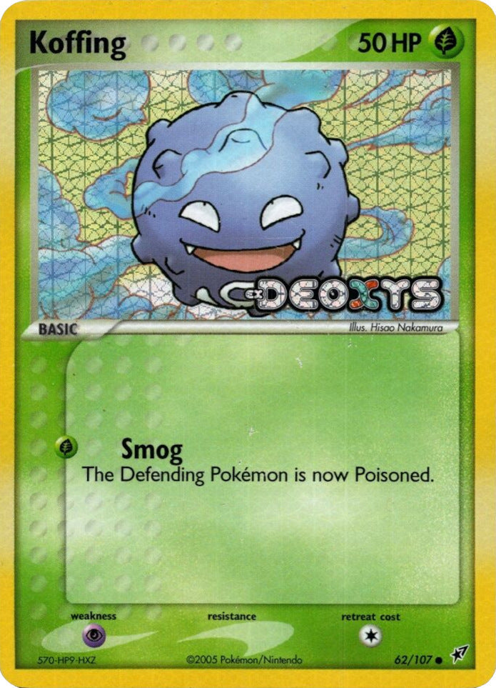 Koffing (62/107) (Stamped) [EX: Deoxys] Pokémon