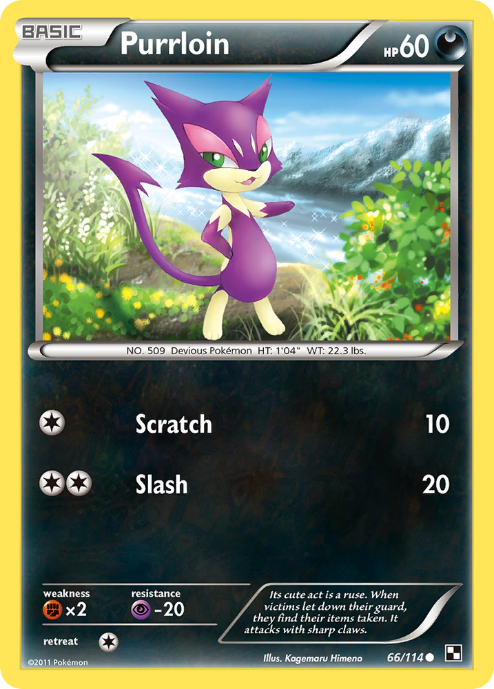 Purrloin (66/114) [Black & White: Base Set] Pokémon