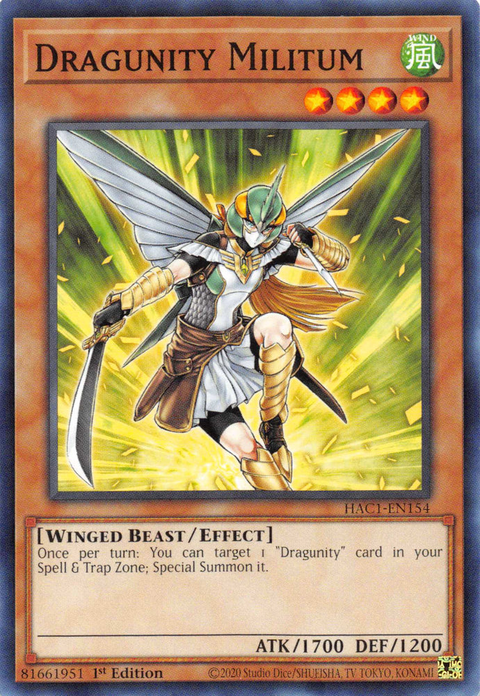 Dragunity Militum [HAC1-EN154] Common Yu-Gi-Oh!