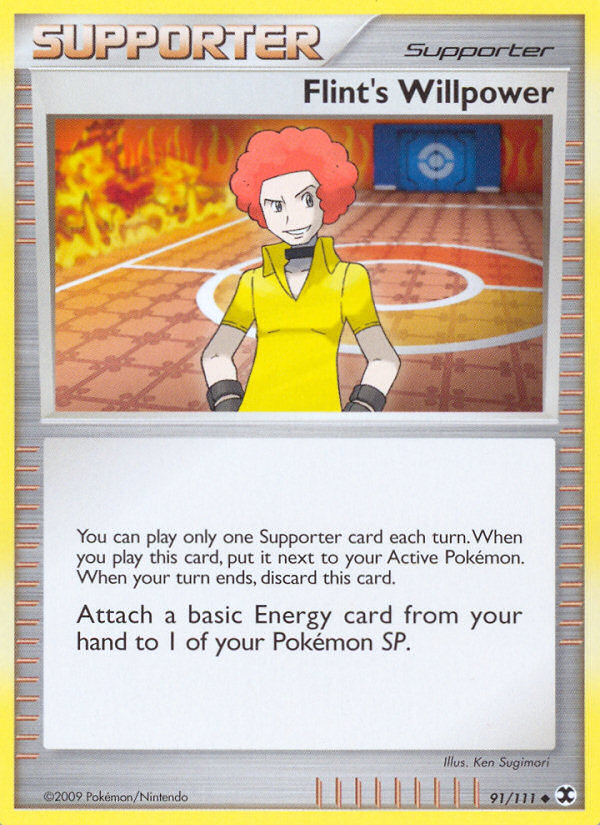 Flint's Willpower (91/111) [Platinum: Rising Rivals] Pokémon
