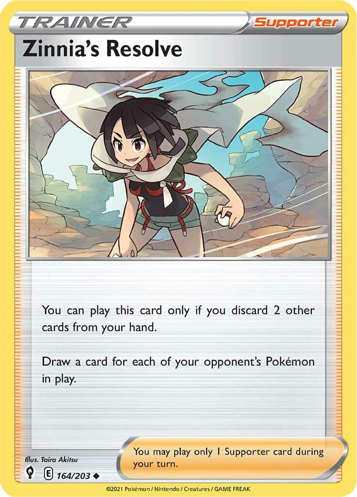 Zinnia's Resolve (164/203) [Sword & Shield: Evolving Skies] Pokémon